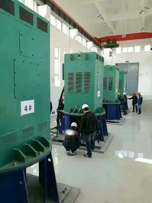 YKK710-2某污水处理厂使用我厂的立式高压电机安装现场